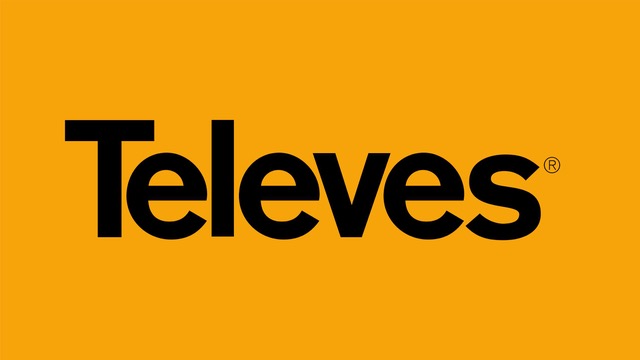 Logo Televes R fondo naranja